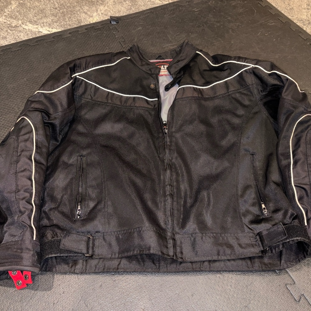 Bilt BLM13 Blaze Mesh Padded Motorcycle Jacket Size WSM Full Zip Biker 2XL